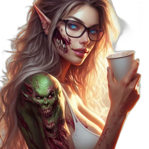 face, creature, mask, fantasy art transparent PNG cut-out