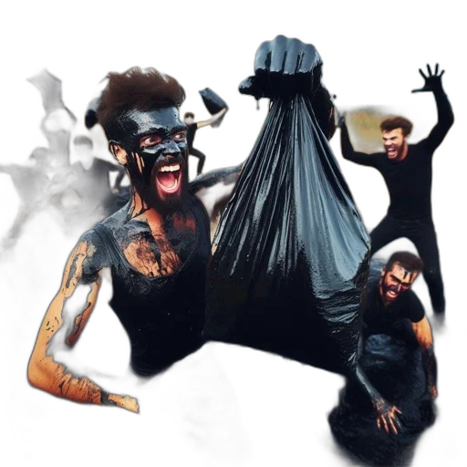 mask, creature, concept art, 3d render transparent PNG cut-out