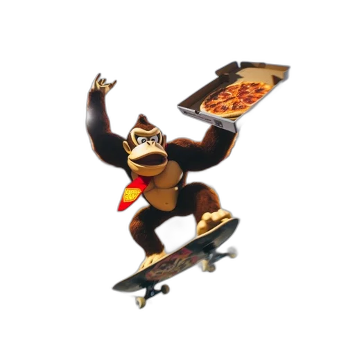 food, concept art, 3d render, donkey transparent PNG cut-out