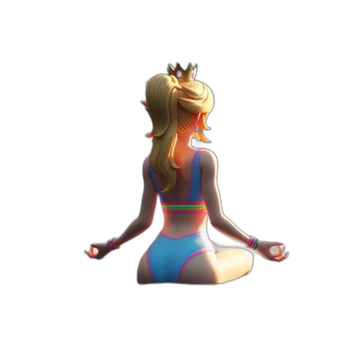crown, dress, concept art, 3d render transparent PNG cut-out