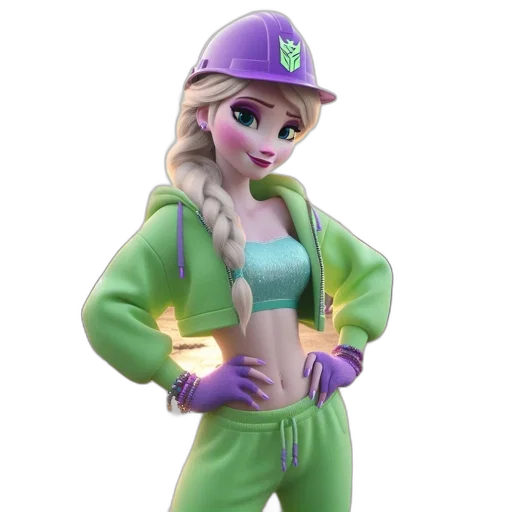 jacket, hat, staff, 3d render transparent PNG cut-out