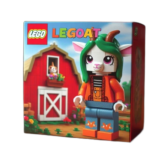 concept art, lego, goat, figure transparent PNG cut-out