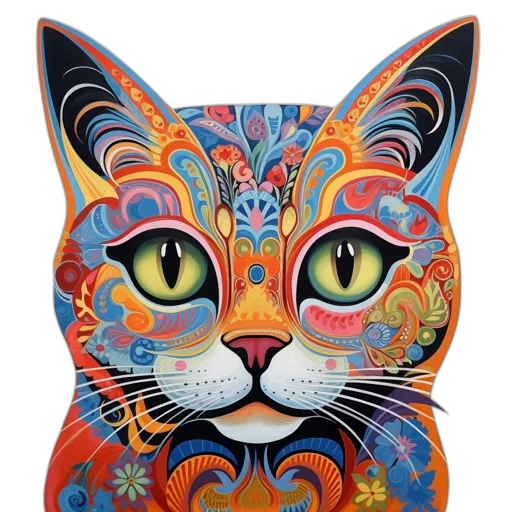 mask, photorealistic, colorful, abstract transparent PNG cut-out