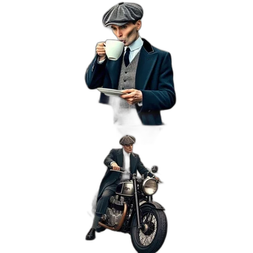 hat, jacket, car, concept art transparent PNG cut-out