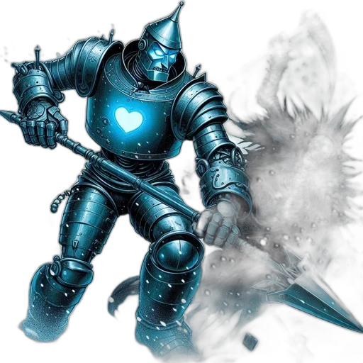 robot, weapon, sword, staff transparent PNG cut-out