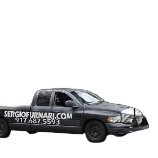 staff, car, 3d render, black transparent PNG cut-out