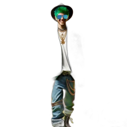 hat, jacket, staff, jewelry transparent PNG cut-out