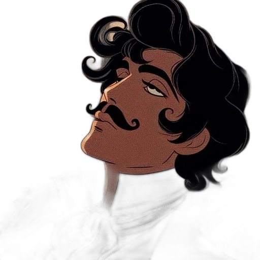 hair, face, crown, concept art transparent PNG cut-out
