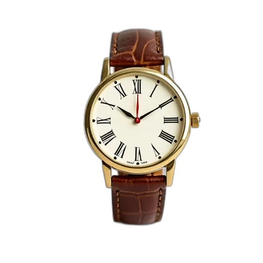 jewelry, gold, wristwatch, brown transparent PNG cut-out