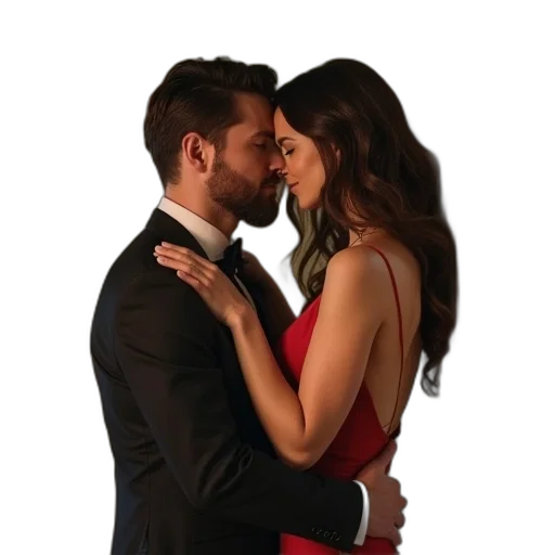 dress, photorealistic, fire, city street transparent PNG cut-out