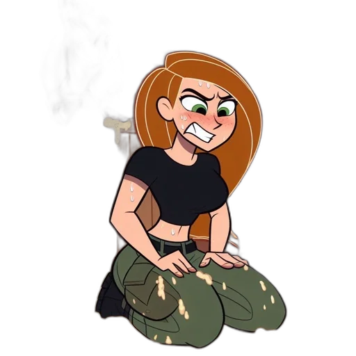 creature, dress, jacket, staff transparent PNG cut-out