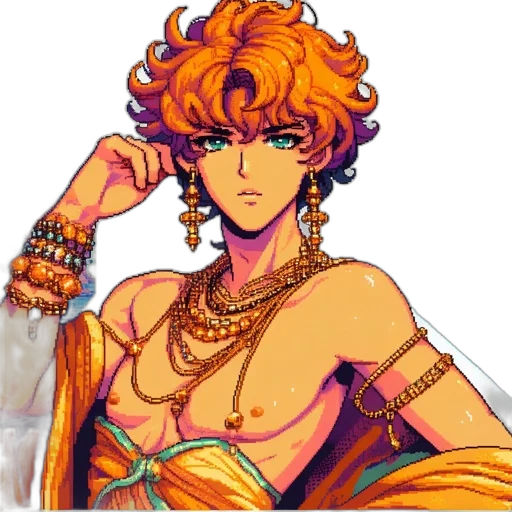 jewelry, crown, vaporwave, pixel art transparent PNG cut-out
