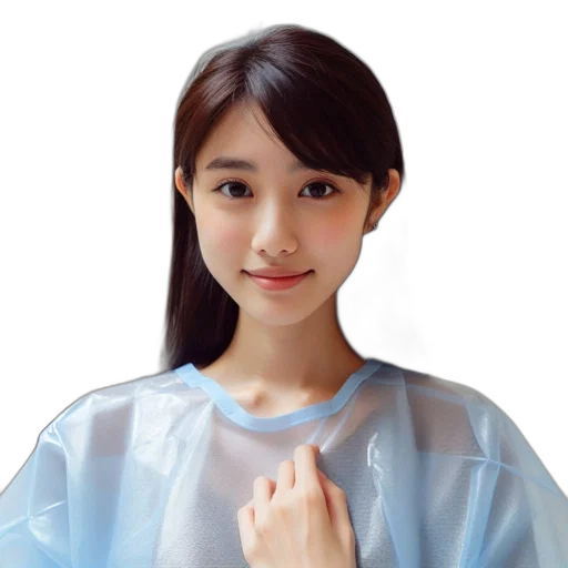 dress, face, jewelry, staff transparent PNG cut-out