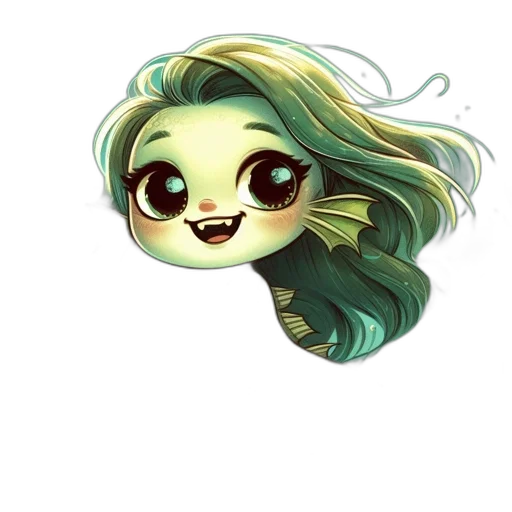 hair, creature, face, dragon transparent PNG cut-out