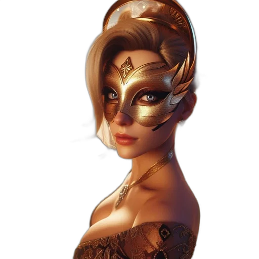 mask, jewelry, crown, face transparent PNG cut-out