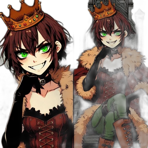 crown, mask, creature, fantasy art transparent PNG cut-out