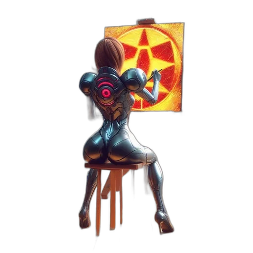 umbrella, robot, weapon, staff transparent PNG cut-out