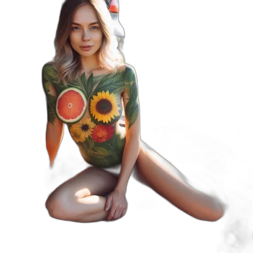 dress, flower, robot, jacket transparent PNG cut-out