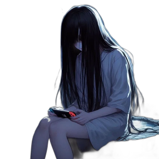 hair, mask, creature, dress transparent PNG cut-out