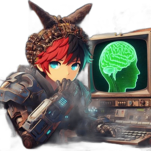 robot, weapon, crown, creature transparent PNG cut-out