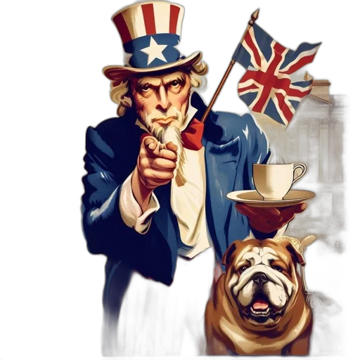 concept art, uncle, sam-like, figure transparent PNG cut-out