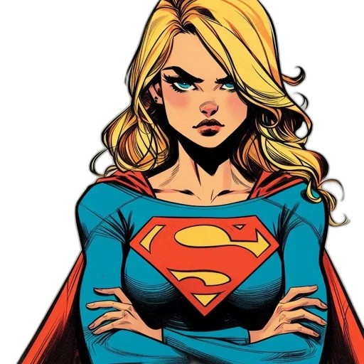 comic book art, cartoon, concept art, blonde-haired transparent PNG cut-out