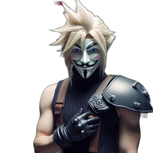 mask, weapon, concept art, 3d render transparent PNG cut-out