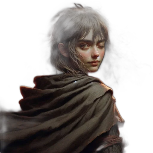 face, fantasy art, concept art, photorealistic transparent PNG cut-out