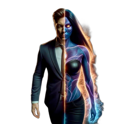 jacket, concept art, comic book art, 3d render transparent PNG cut-out