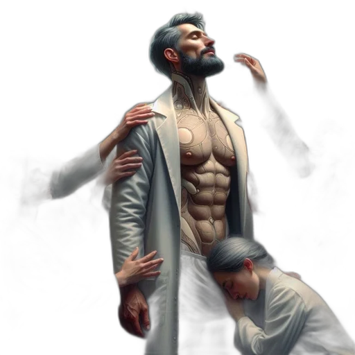 concept art, cyberpunk, fantasy art, comic book art transparent PNG cut-out
