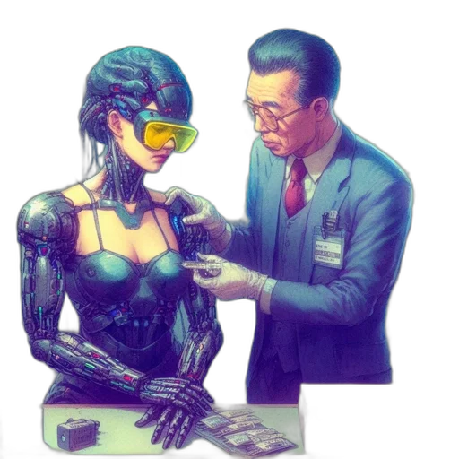 robot, mask, jewelry, weapon transparent PNG cut-out