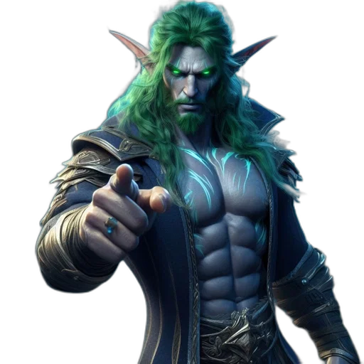 staff, concept art, fantasy art, 3d render transparent PNG cut-out