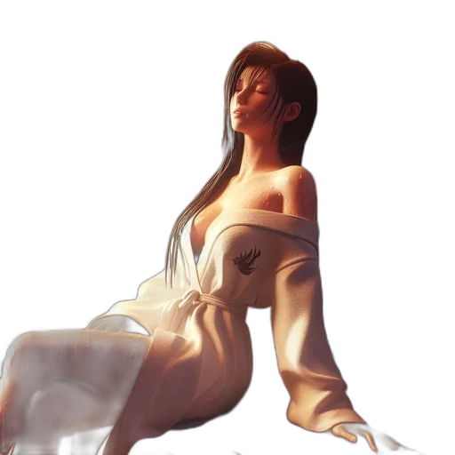dress, face, jewelry, photorealistic transparent PNG cut-out