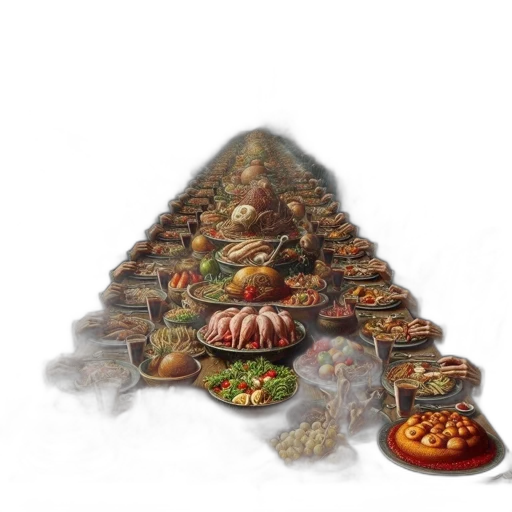food, jewelry, concept art, 3d render transparent PNG cut-out