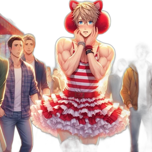 dress, concept art, anime, comic book art transparent PNG cut-out