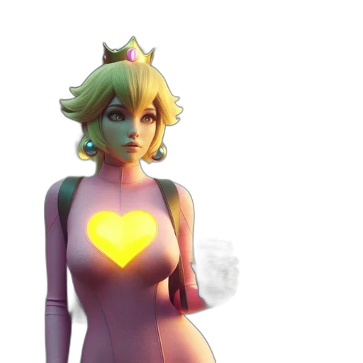 dress, robot, staff, 3d render transparent PNG cut-out