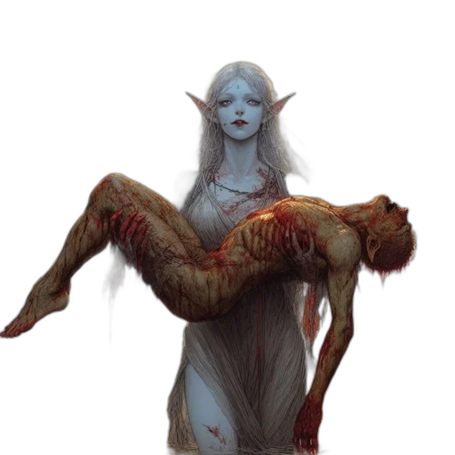 creature, staff, concept art, fantasy art transparent PNG cut-out