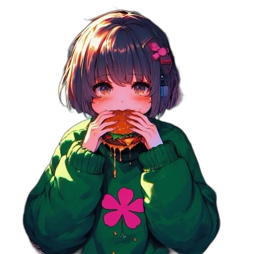 food, jacket, creature, face transparent PNG cut-out