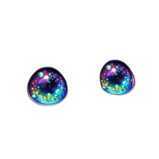 jewelry, neon, close-up, white transparent PNG cut-out