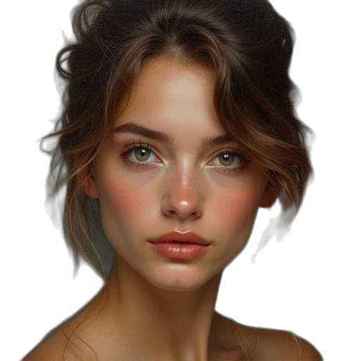 face, hair, mask, jewelry transparent PNG cut-out