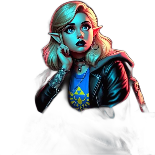 face, jacket, mask, fantasy art transparent PNG cut-out
