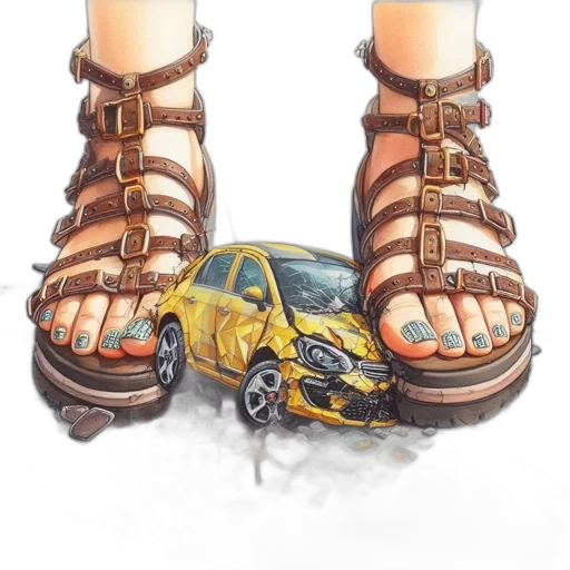 shoes, car, jewelry, concept art transparent PNG cut-out