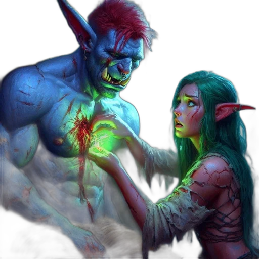fantasy art, concept art, comic book art, photorealistic transparent PNG cut-out