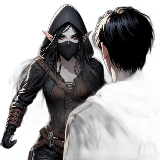 mask, jacket, weapon, concept art transparent PNG cut-out