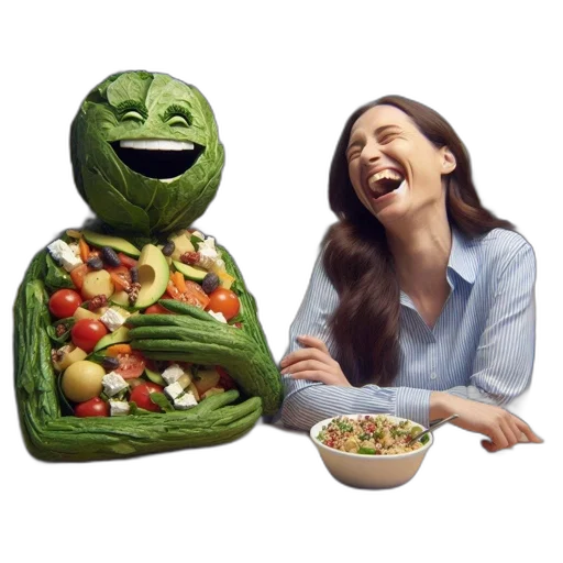 food, face, creature, photorealistic transparent PNG cut-out