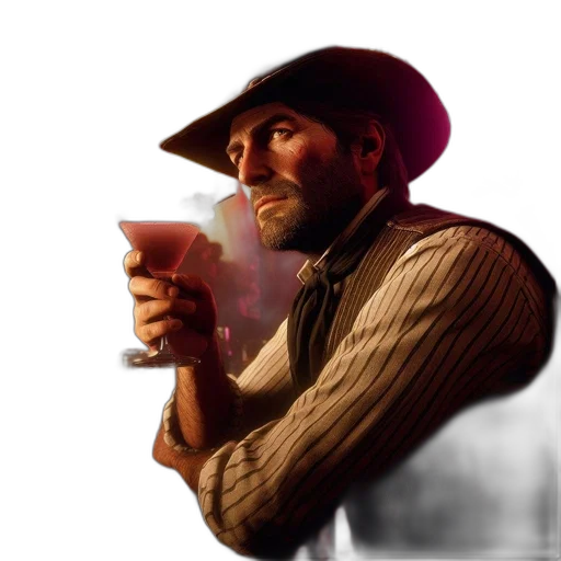 hat, bottle, staff, face transparent PNG cut-out