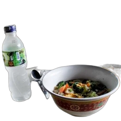 food, bottle, 3d render, photorealistic transparent PNG cut-out