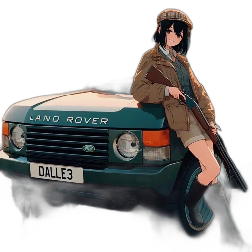 car, jacket, weapon, anime transparent PNG cut-out