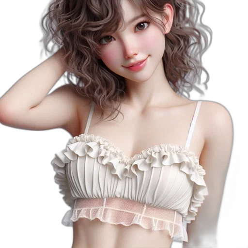 dress, hair, jewelry, photorealistic transparent PNG cut-out