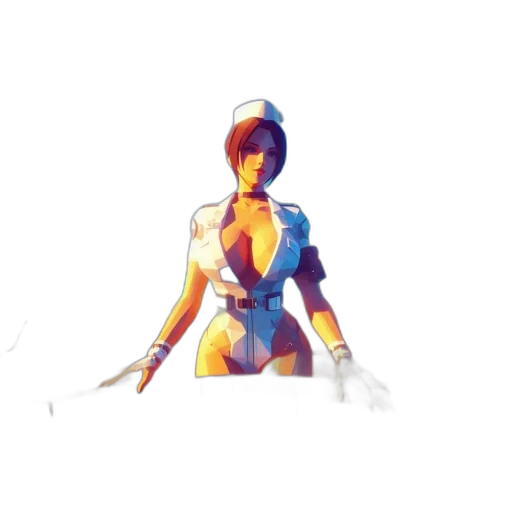 robot, dress, weapon, staff transparent PNG cut-out